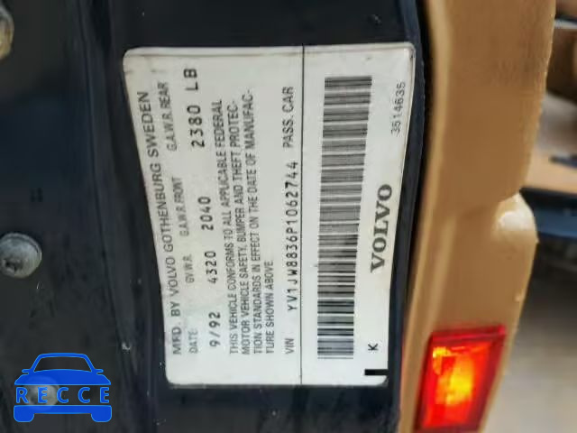 1993 VOLVO 940 YV1JW8836P1062744 image 9