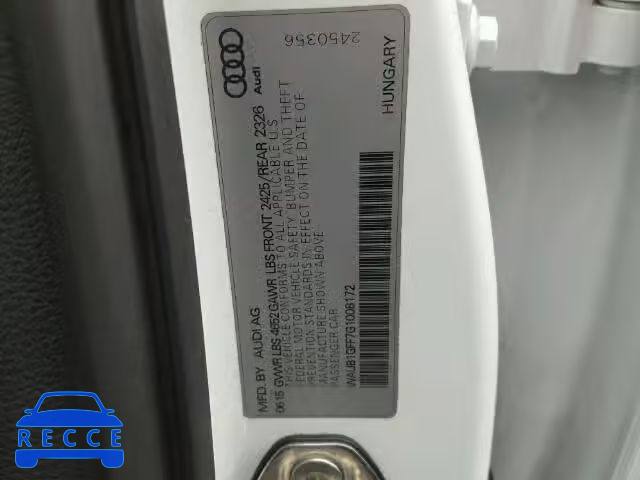 2016 AUDI S3 PREMIUM WAUB1GFF7G1008172 image 9