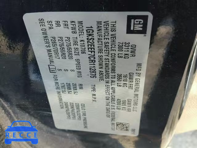 2012 GMC YUKON DENA 1GKS2EEF7CR112876 image 9