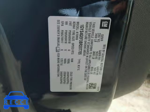 2011 CADILLAC ESCALADE E 1GYS4GEF3BR207705 image 9