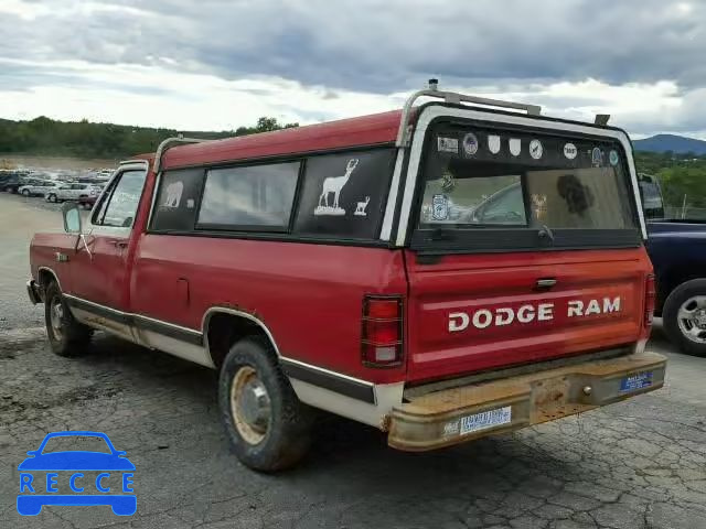 1987 DODGE D-SERIES D 1B7HD14T6HS367180 image 2