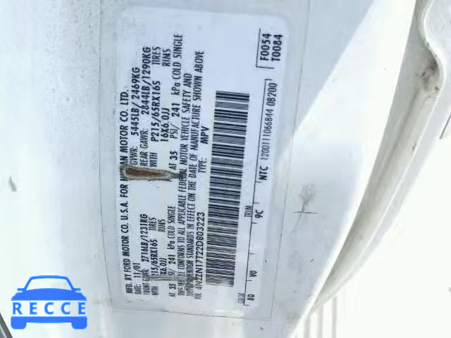 2002 NISSAN QUEST GLE 4N2ZN17T22D803223 image 9