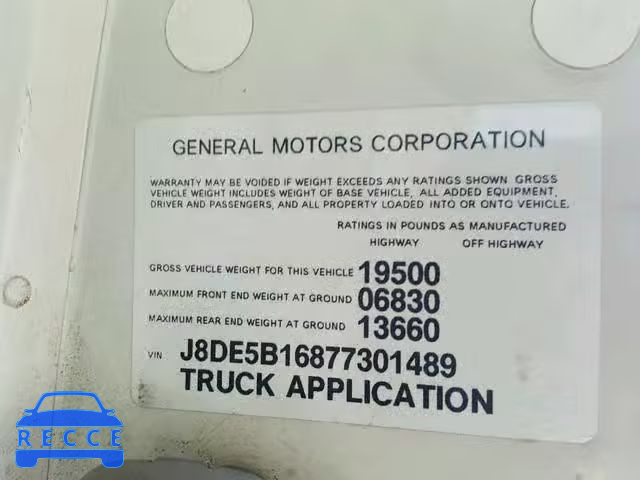 2007 GMC 5500 W5504 J8DE5B16877301489 image 9