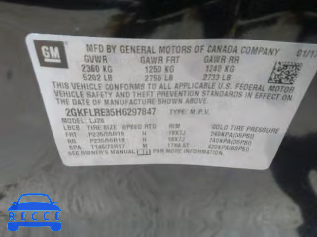 2017 GMC TERRAIN DE 2GKFLRE35H6297847 image 9