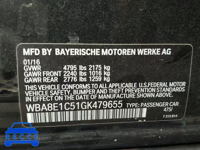 2016 BMW 330E WBA8E1C51GK479655 image 9