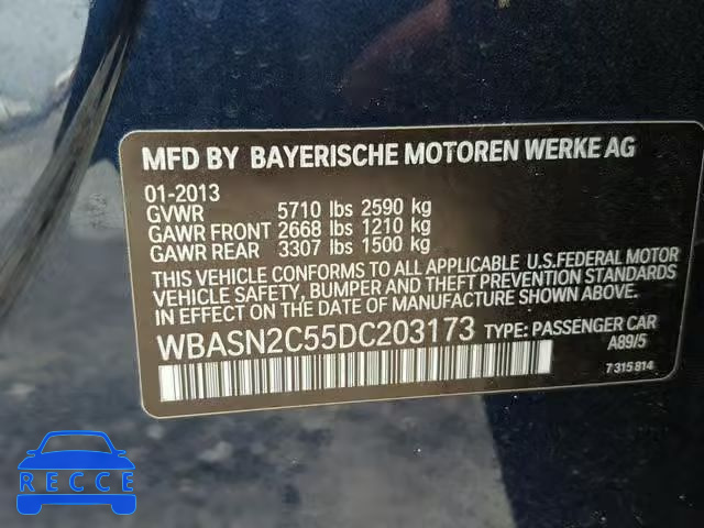 2013 BMW 535 IGT WBASN2C55DC203173 зображення 9