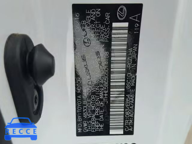 2016 LEXUS RC 350 JTHHE5BC5G5014108 image 9