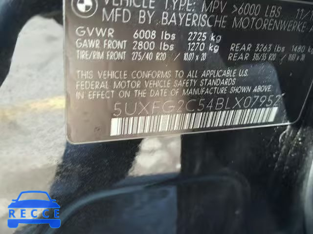 2011 BMW X6 XDRIVE3 5UXFG2C54BLX07952 image 9