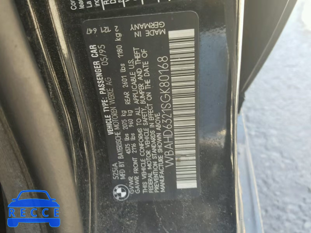 1995 BMW 5 SERIES WBAHD6321SGK80168 Bild 9
