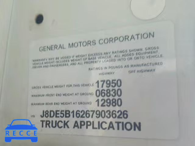 2006 GMC 5500 W5504 J8DE5B16267903626 image 9