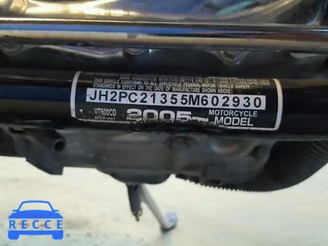 2005 HONDA VT600 CD JH2PC21355M602930 зображення 9