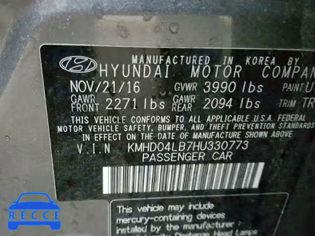 2017 HYUNDAI ELANTRA SP KMHD04LB7HU330773 image 9