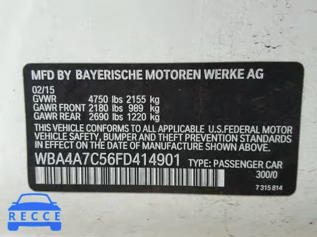 2015 BMW 428 XI WBA4A7C56FD414901 Bild 9