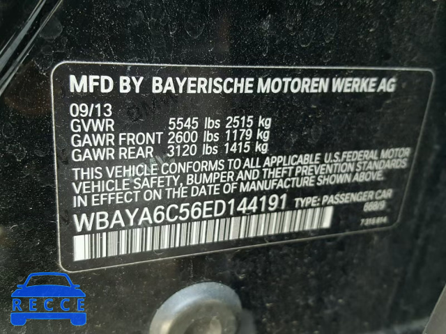 2014 BMW 740 I WBAYA6C56ED144191 зображення 9