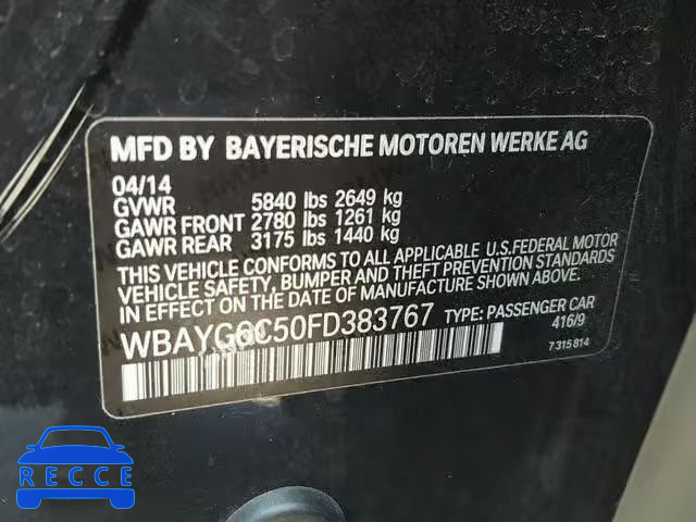 2015 BMW 740 LD WBAYG6C50FD383767 Bild 9