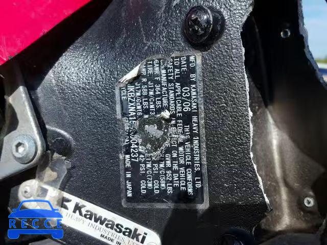 2006 KAWASAKI ZX1400 A JKBZXNA156A004237 зображення 9