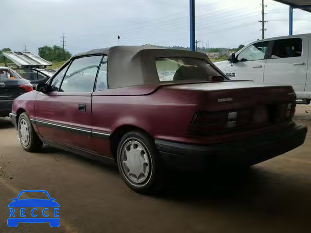 1991 DODGE SHADOW 3B3XP45K2MT560835 image 2