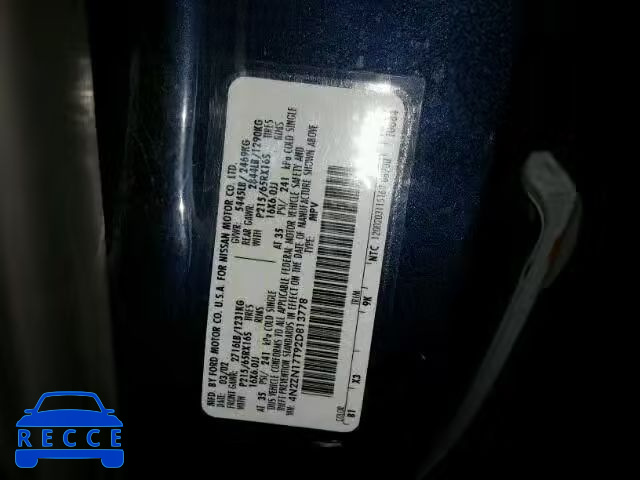 2002 NISSAN QUEST GLE 4N2ZN17T92D813778 image 9