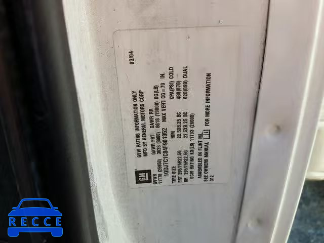 2004 GMC C7500 C7C0 1GDJ7C1C84F901352 image 9