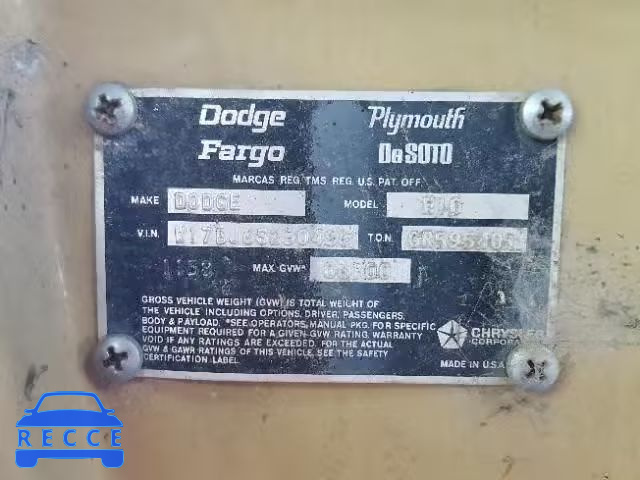 1976 DODGE RAM 100 W17BJ6S230486 зображення 9