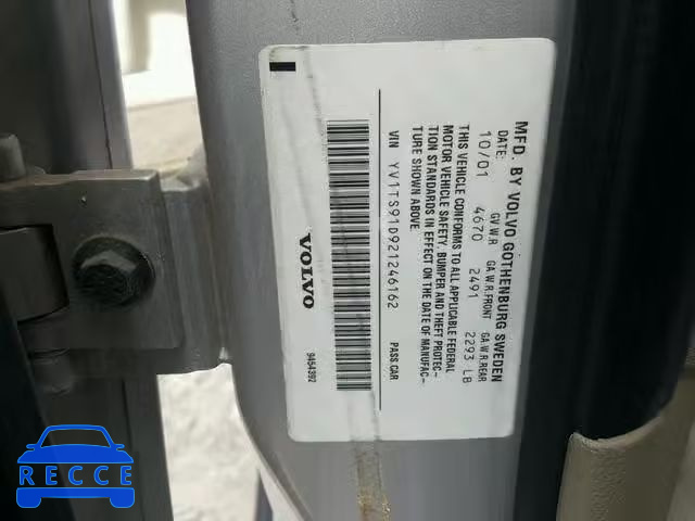 2002 VOLVO S80 T6 TUR YV1TS91D921246162 image 9