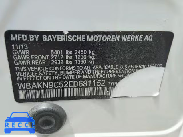 2014 BMW 550 I WBAKN9C52ED681152 image 9