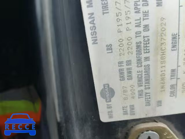 1987 NISSAN D21 SHORT 1N6ND11S84C372029 image 9