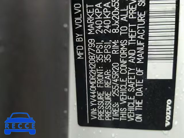 2017 VOLVO XC60 T5 YV440MDR2H2087799 Bild 9