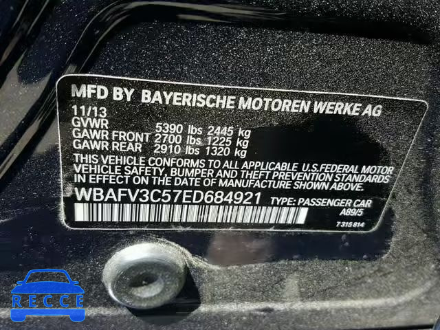 2014 BMW 535 D WBAFV3C57ED684921 image 9