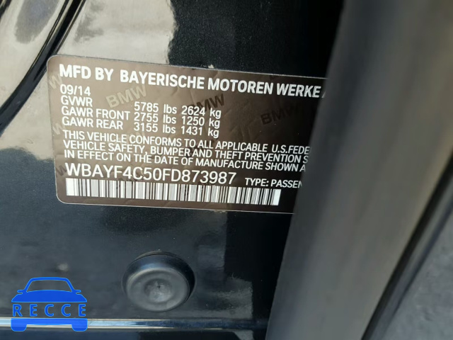 2015 BMW 740 LXI WBAYF4C50FD873987 image 9