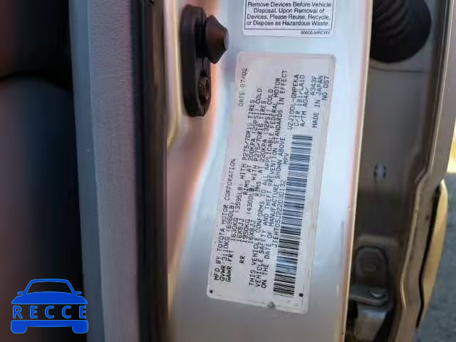 2002 TOYOTA LAND CRUIS JTEHT05J222030132 image 9