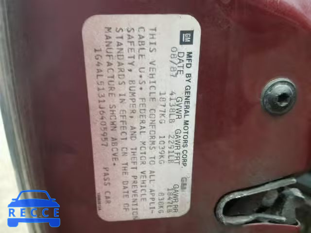 1988 BUICK CENTURY LI 1G4AL5131J6405957 image 9