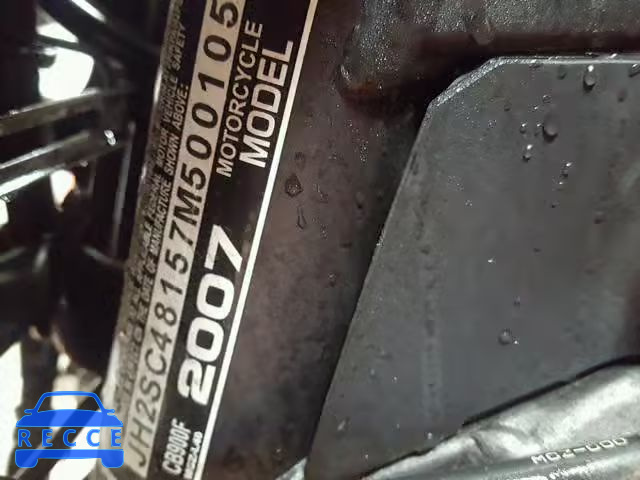 2007 HONDA CB900 F JH2SC48157M500105 image 9