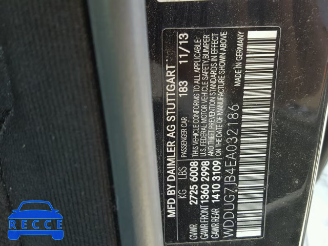 2014 MERCEDES-BENZ S 63 AMG WDDUG7JB4EA032186 image 9