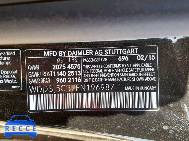 2015 MERCEDES-BENZ CLA 45 AMG WDDSJ5CB7FN196987 image 9