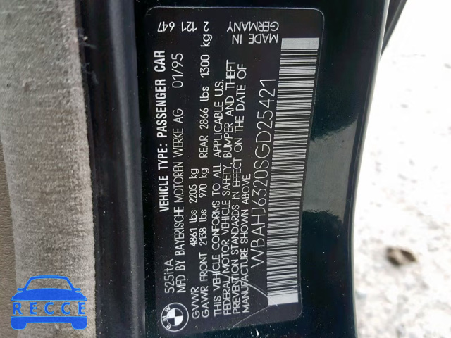 1995 BMW 525 IT AUT WBAHJ6320SGD25421 image 9