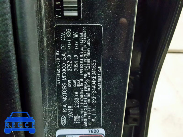 2019 KIA FORTE GT L 3KPF34AD4KE041655 image 9
