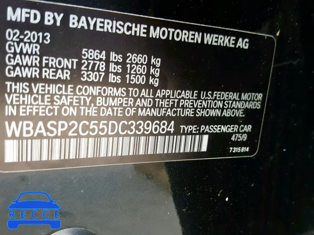 2013 BMW 535 XIGT WBASP2C55DC339684 зображення 9