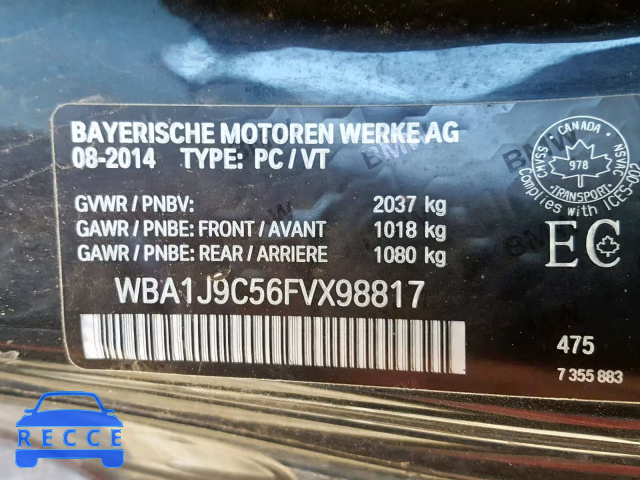 2015 BMW M235XI WBA1J9C56FVX98817 image 9