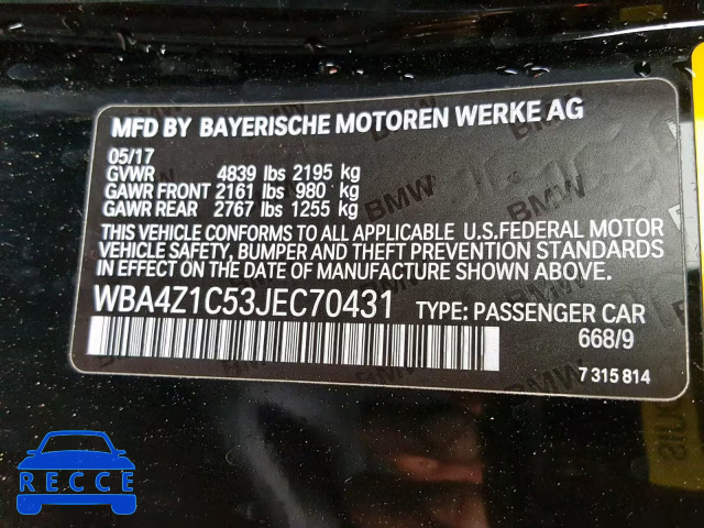 2018 BMW 430I WBA4Z1C53JEC70431 image 9
