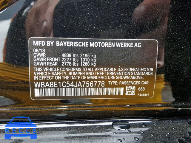 2018 BMW 330E WBA8E1C54JA756778 Bild 9