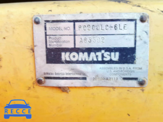 2001 KOMATSU PC200LC A85592 Bild 9