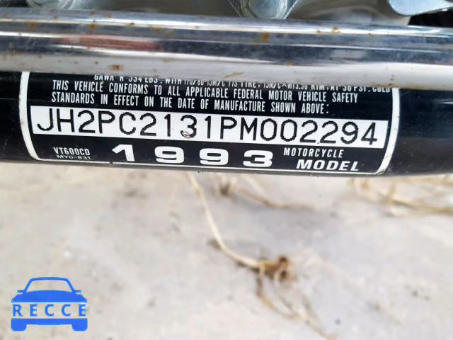 1993 HONDA VT600 CD JH2PC2131PM002294 image 9