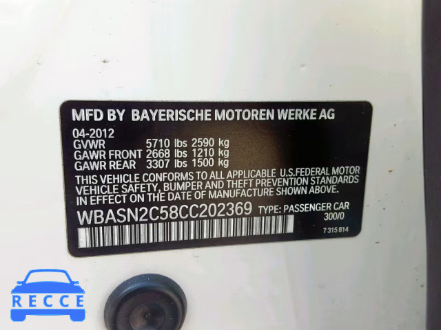 2012 BMW 535 IGT WBASN2C58CC202369 image 9