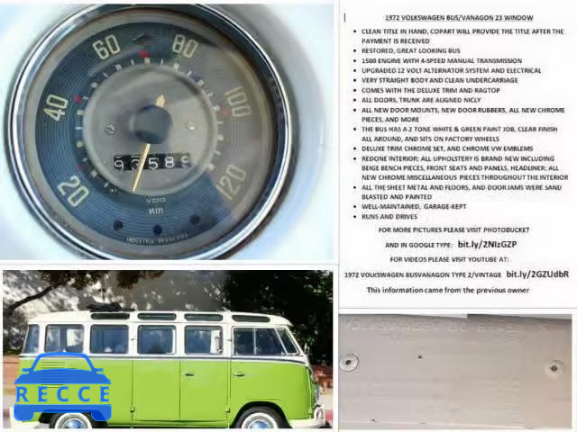 1972 VOLKSWAGEN VANAGON BH272698 зображення 9