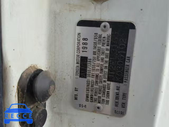 1989 TOYOTA TERCEL JT2EL31G5K0306102 image 9