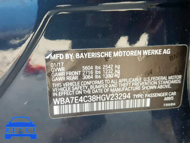 2017 BMW 740 XI WBA7E4C38HGV23294 Bild 9