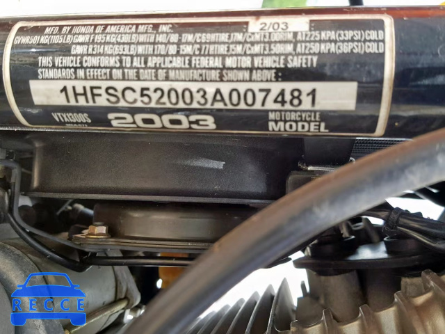 2003 HONDA VT1300 S 1HFSC52003A007481 image 9