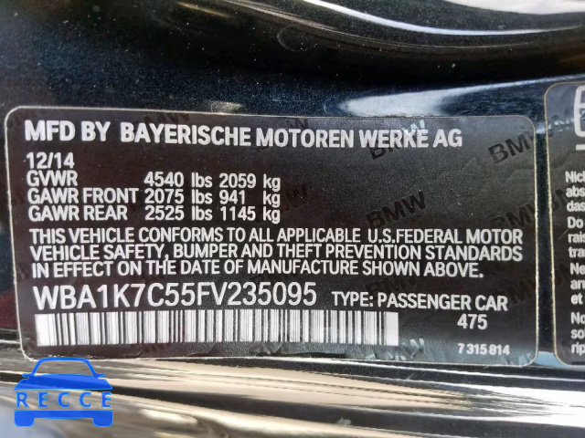 2015 BMW 228 XI WBA1K7C55FV235095 image 9