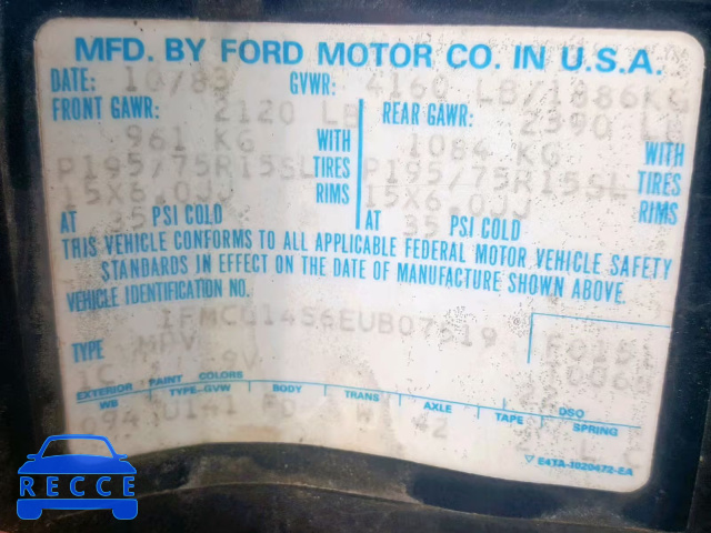 1984 FORD BRONCO II 1FMCU14S6EUB07519 image 9